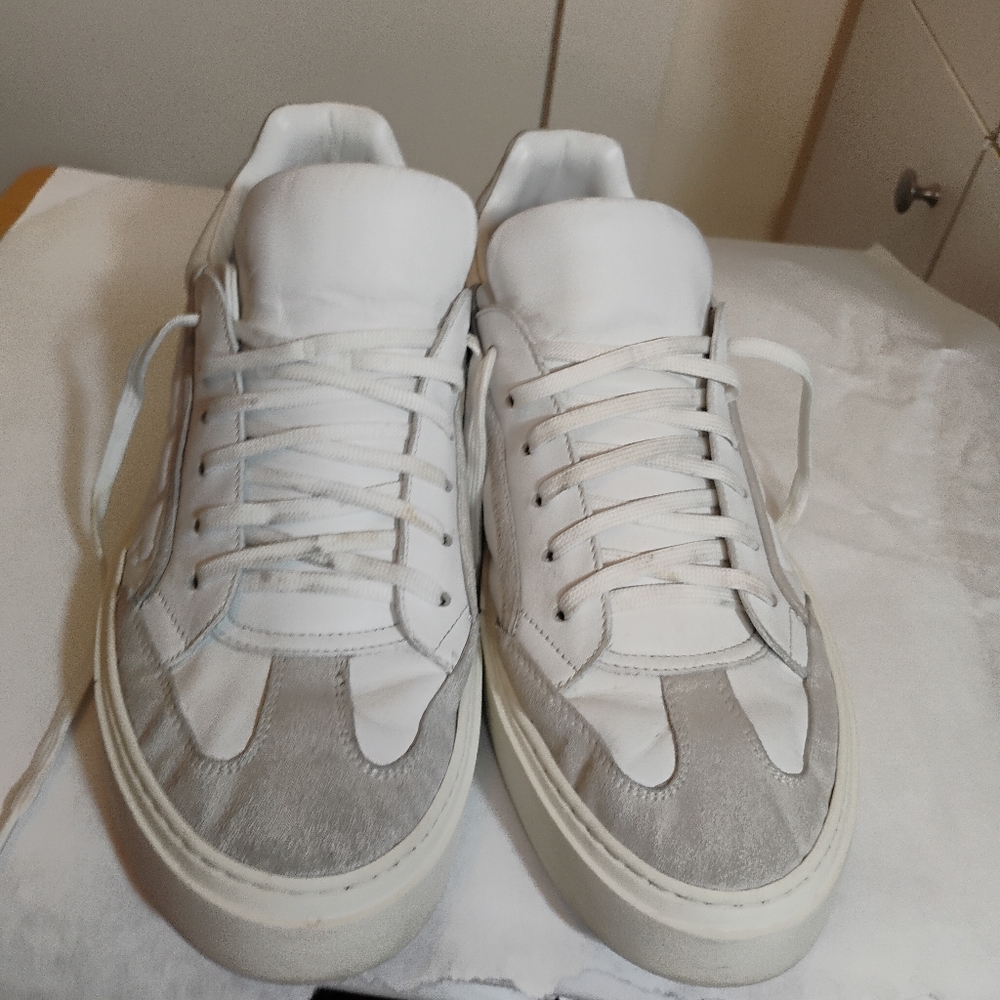Ferragamo Noris Leather Suede Gancio Sneakers Size 11M - Picture 11 of 16